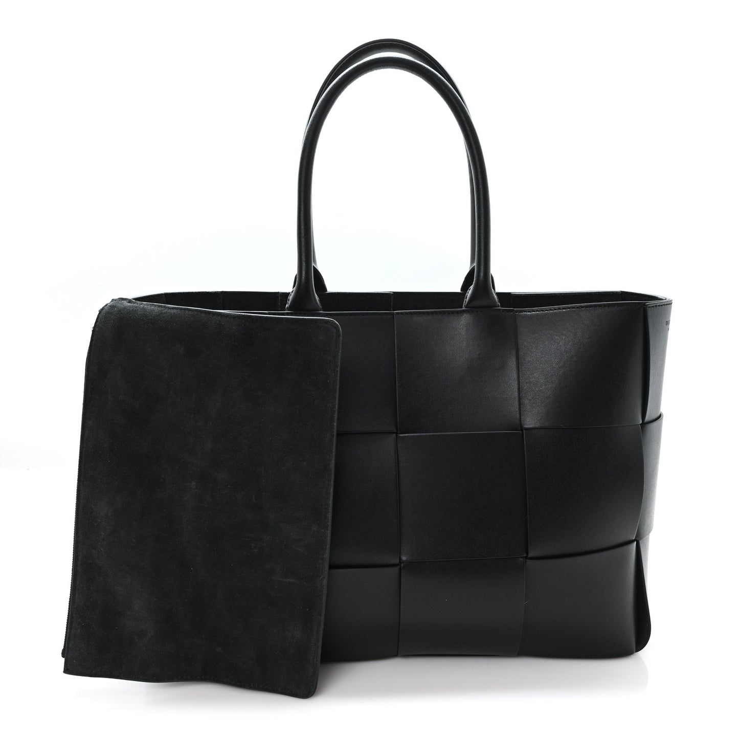 Nappa Maxi Intrecciato Large Arco Tote Black