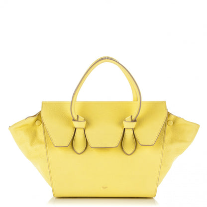Celine Crisped Calfskin Mini Tie Knot Tote Fluo Yellow 1 of 6