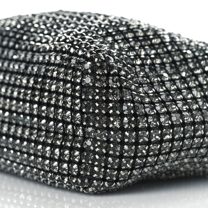 Alexander Wang Mesh Crystal Rhinestone Mini Heiress Pouch Black Silver 9 of 9
