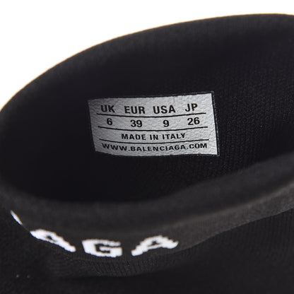 Balenciaga Neoprene Knit Womens Speed Cuffed Sneakers 39 Black White Yellow Fluo 8 of 9