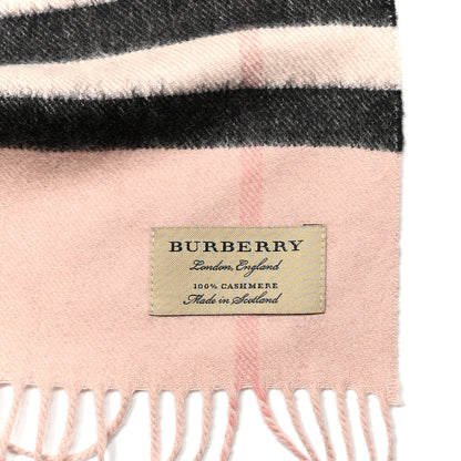 Burberry Cashmere Giant Icon Check Fringe Scarf Ash Rose 3 of 3