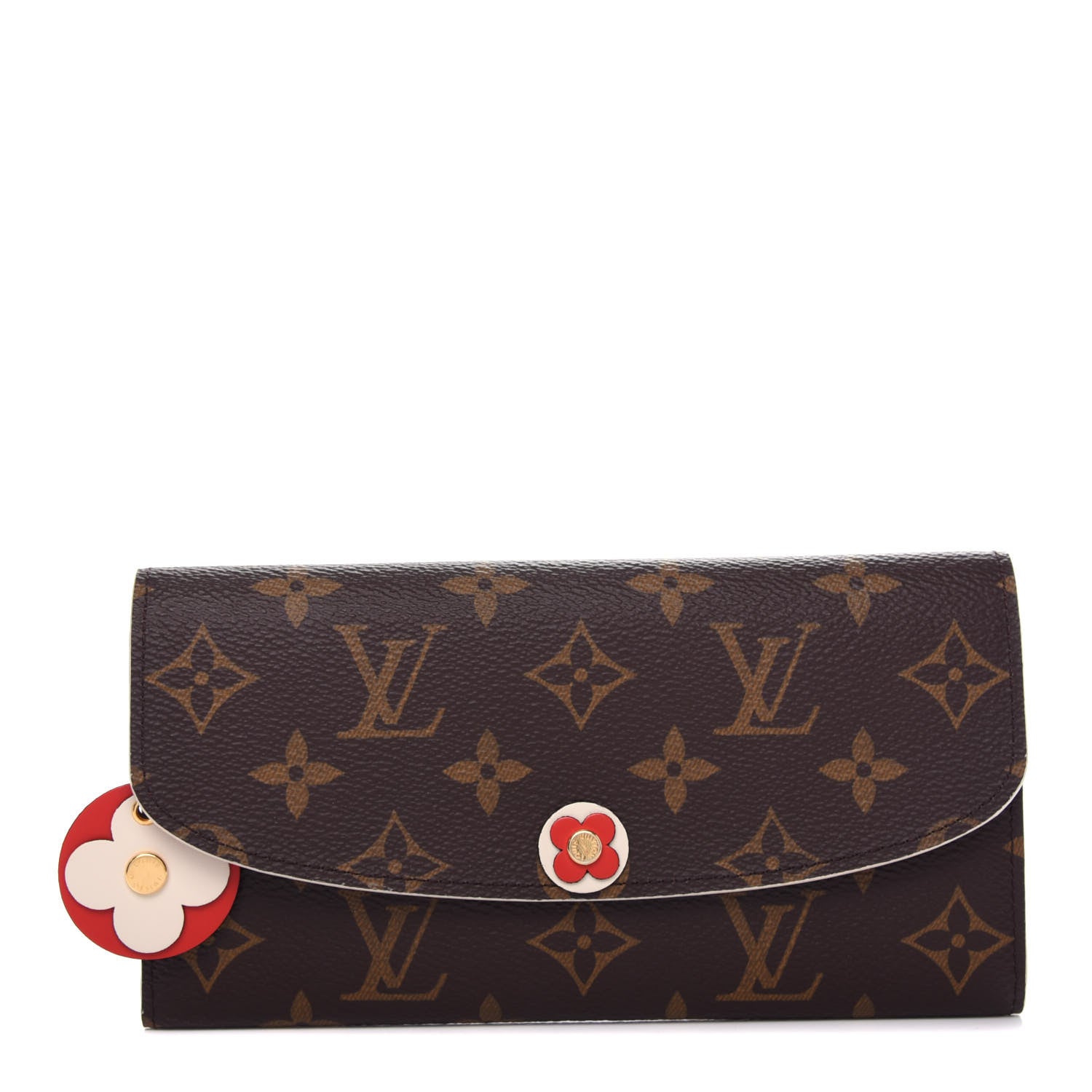 Louis Vuitton Monogram Bloom Flower Emilie Wallet Coquelicot 1 of 7