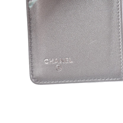 Chanel Lambskin Camellia Embossed Zipped Pocket Wallet Black 6 of 9