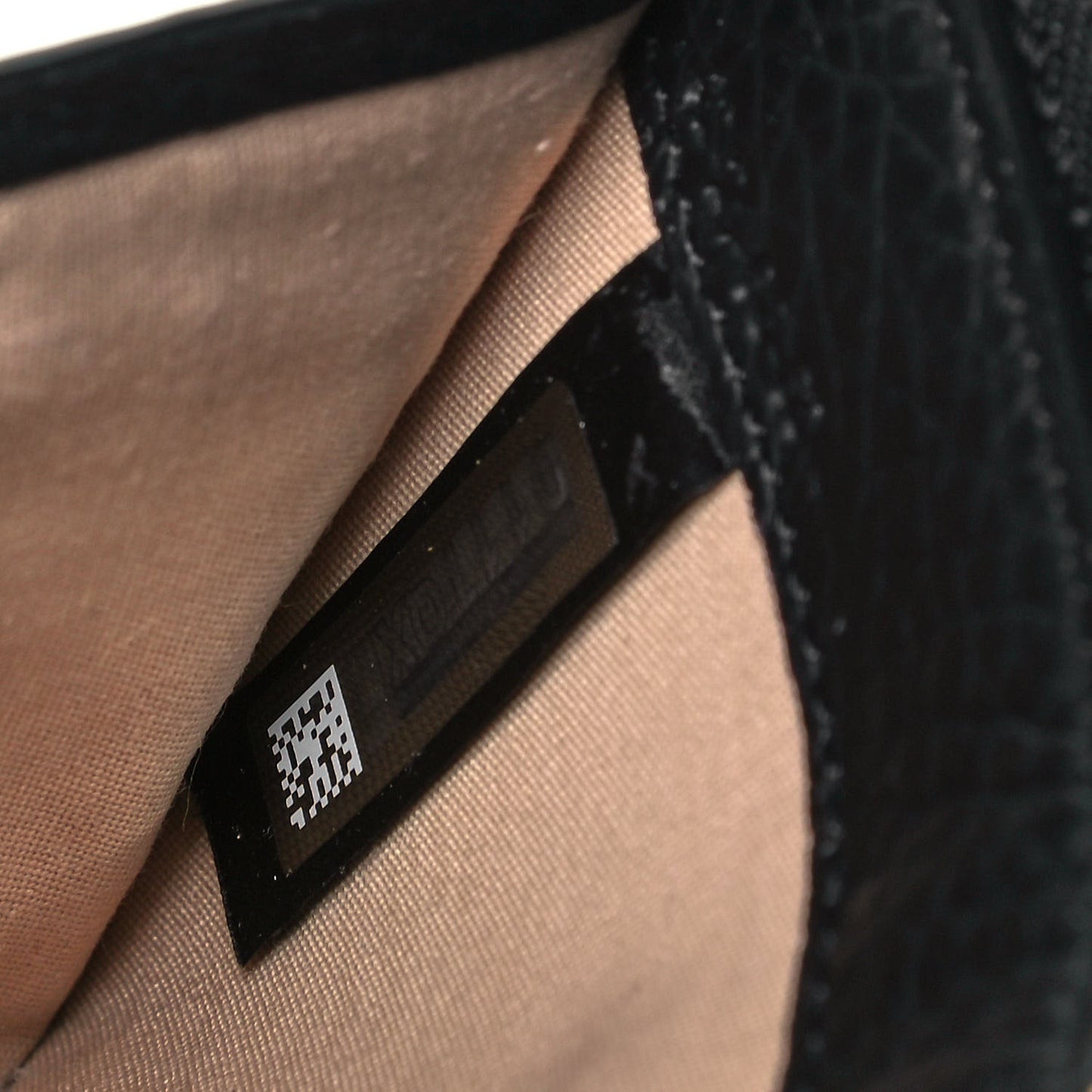 Calfskin Alphabet Purse Wallet Black