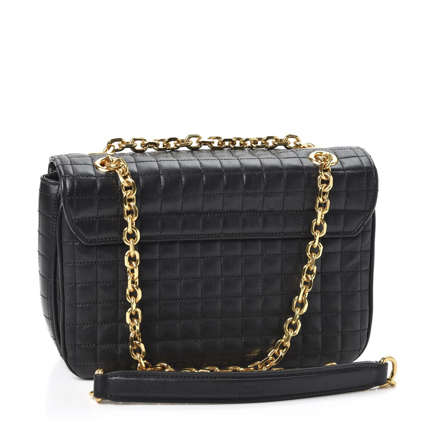 Calfskin Quilted Medium C Bag Black