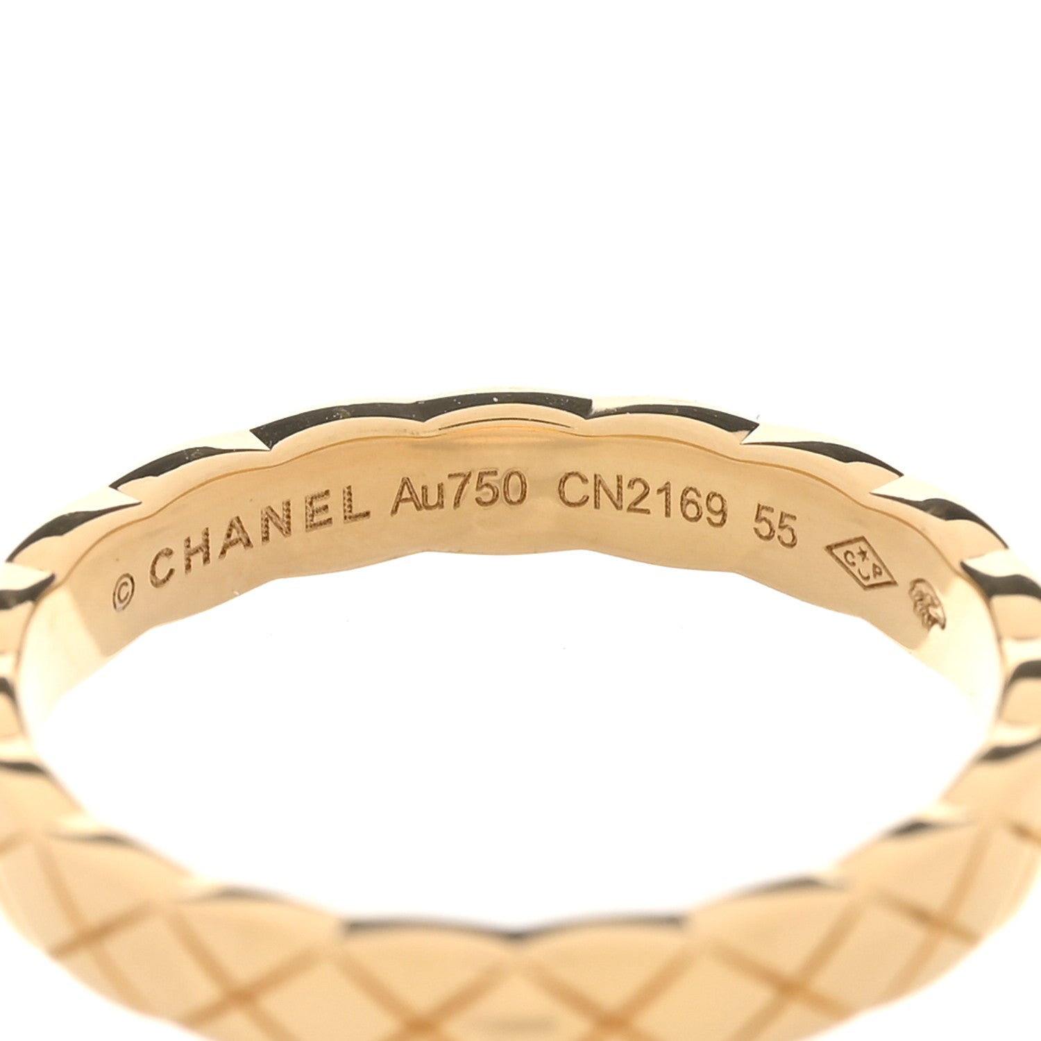 Chanel 18K Yellow Gold Mini Coco Crush Ring 55 7.25 4 of 5