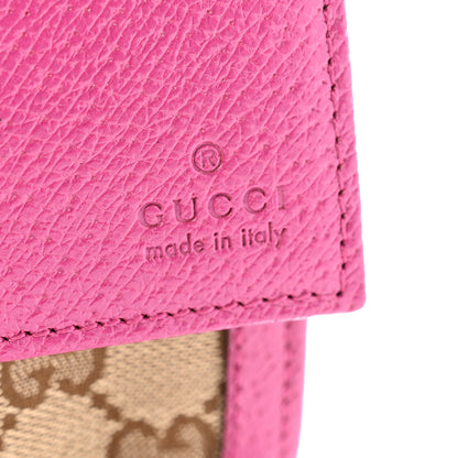 Gucci Calfskin GG Monogram Continental Wallet Beige Fuchsia 7 of 11
