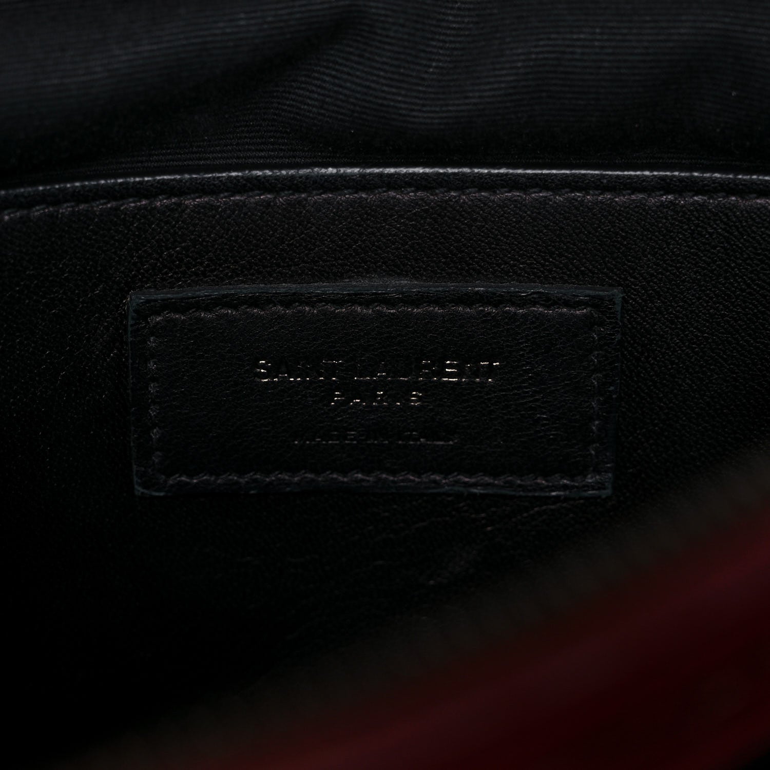 Saint Laurent Sheepskin Matelasse Chevron Large College Monogram Satchel Oxblood 7 of 26
