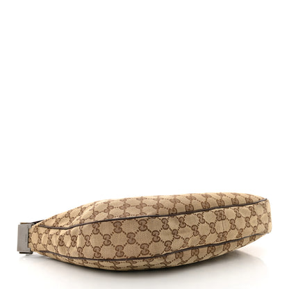 Gucci Monogram Medium Half Moon Hobo Dark Brown 4 of 10