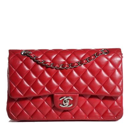 Chanel Lambskin Quilted Medium Double Flap Red 1 of 8