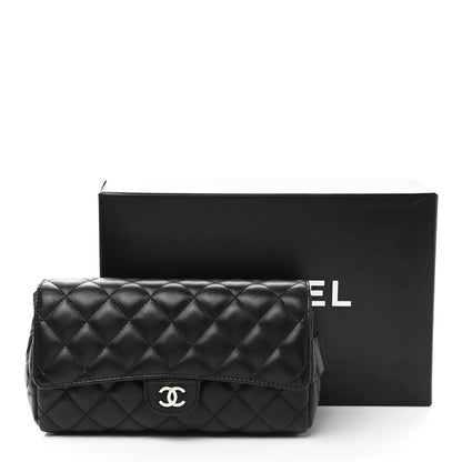 Chanel Lambskin Quilted Flap Cosmetic Case Black 11 of 11