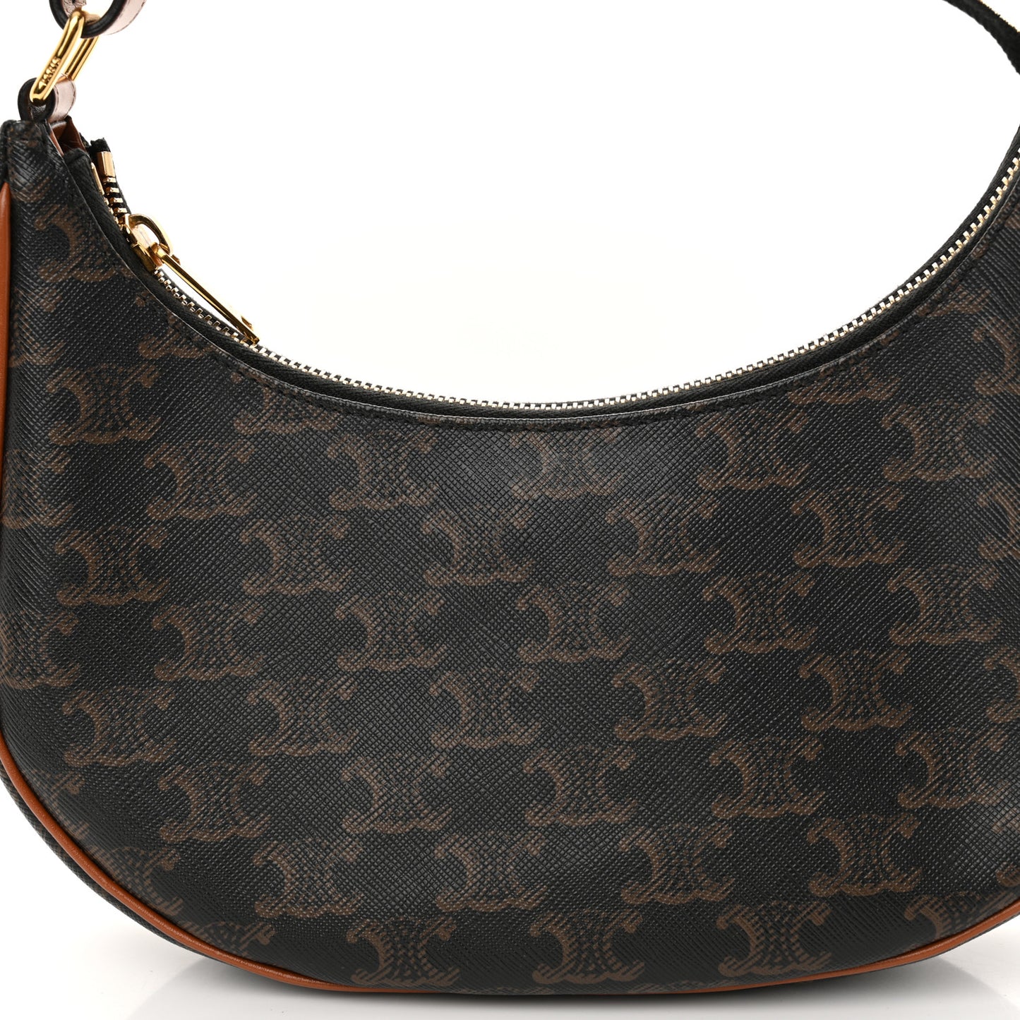 Triomphe Canvas Calfskin Ava Shoulder Bag Tan