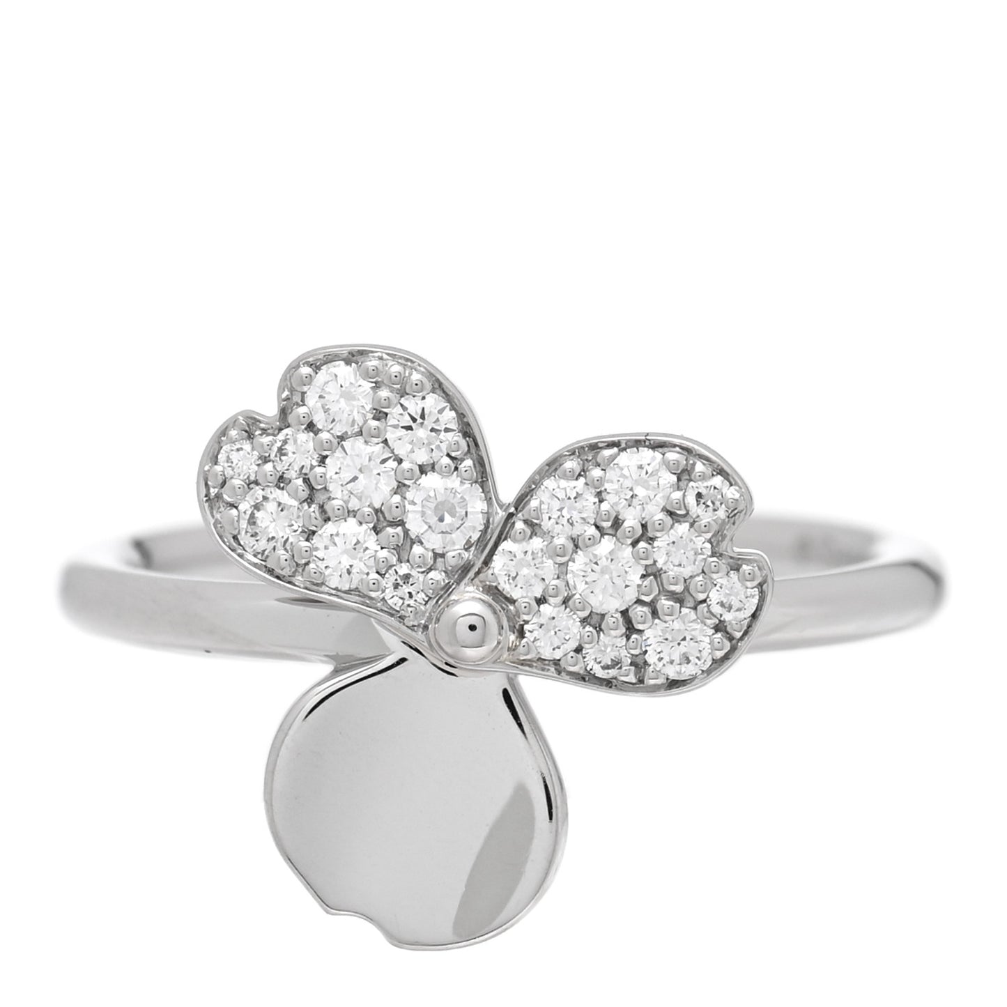 Platinum Diamond Paper Flowers Ring 50 5.25