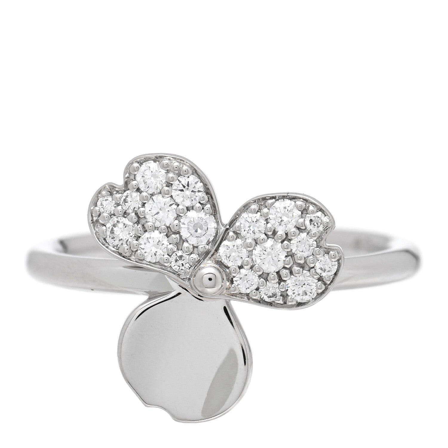 Tiffany Platinum Diamond Paper Flowers Ring 50 5.25 1 of 5