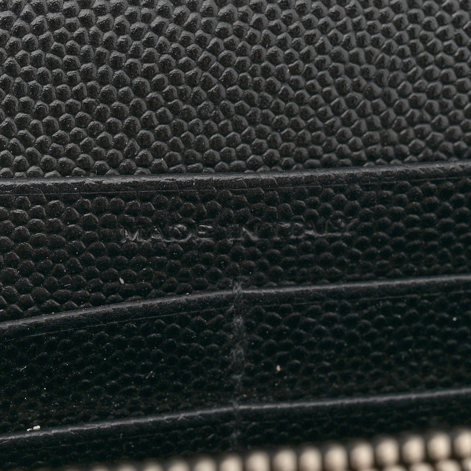 Saint Laurent Grain De Poudre Matelasse Chevron Monogram Chain Wallet Black 7 of 12