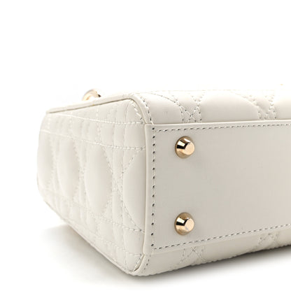 Christian Dior Lambskin Cannage Mini Lady Dior Latte 8 of 10