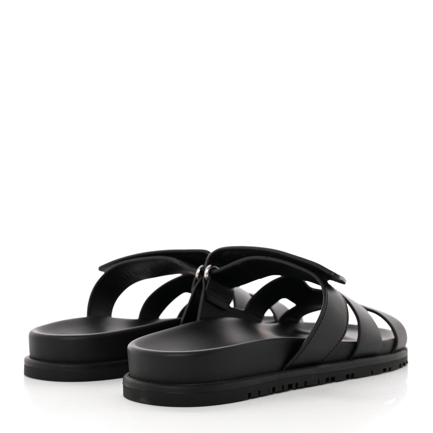 Hermes Calfskin Womens Chypre Sandals 40 Black 4 of 9