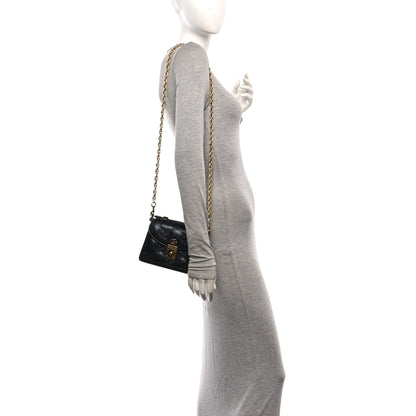Gucci Calfskin GG Matelasse Mini Top Handle Shoulder Bag Black 2 of 10