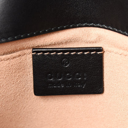 Gucci Calfskin Matelasse Mini GG Marmont Shoulder Bag Black 6 of 11