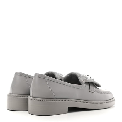 Chanel Lambskin Quilted CC Turnlock Loafers 39 Grey 4 of 9