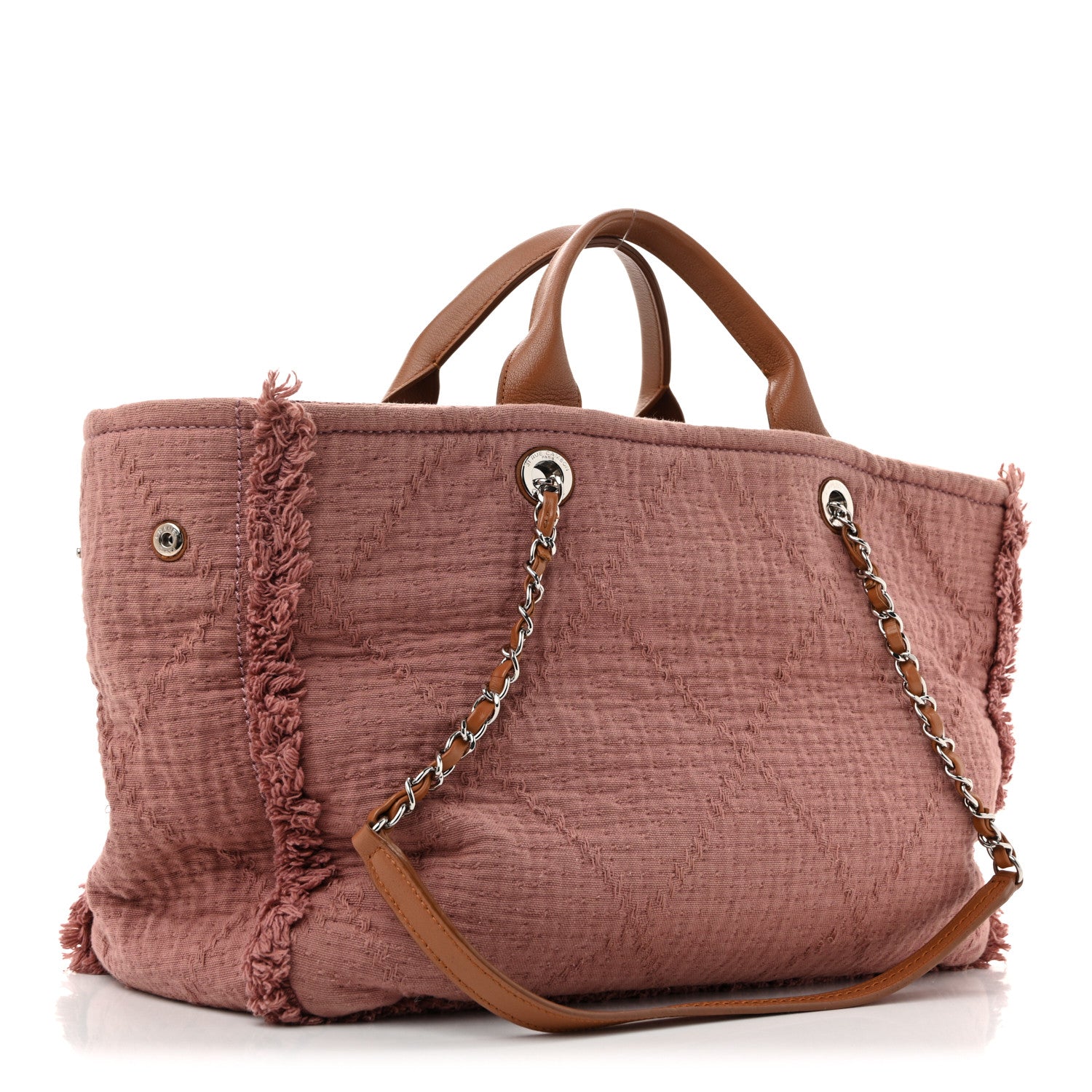 Chanel Canvas Large Double Face Tote Pink 3 of 12