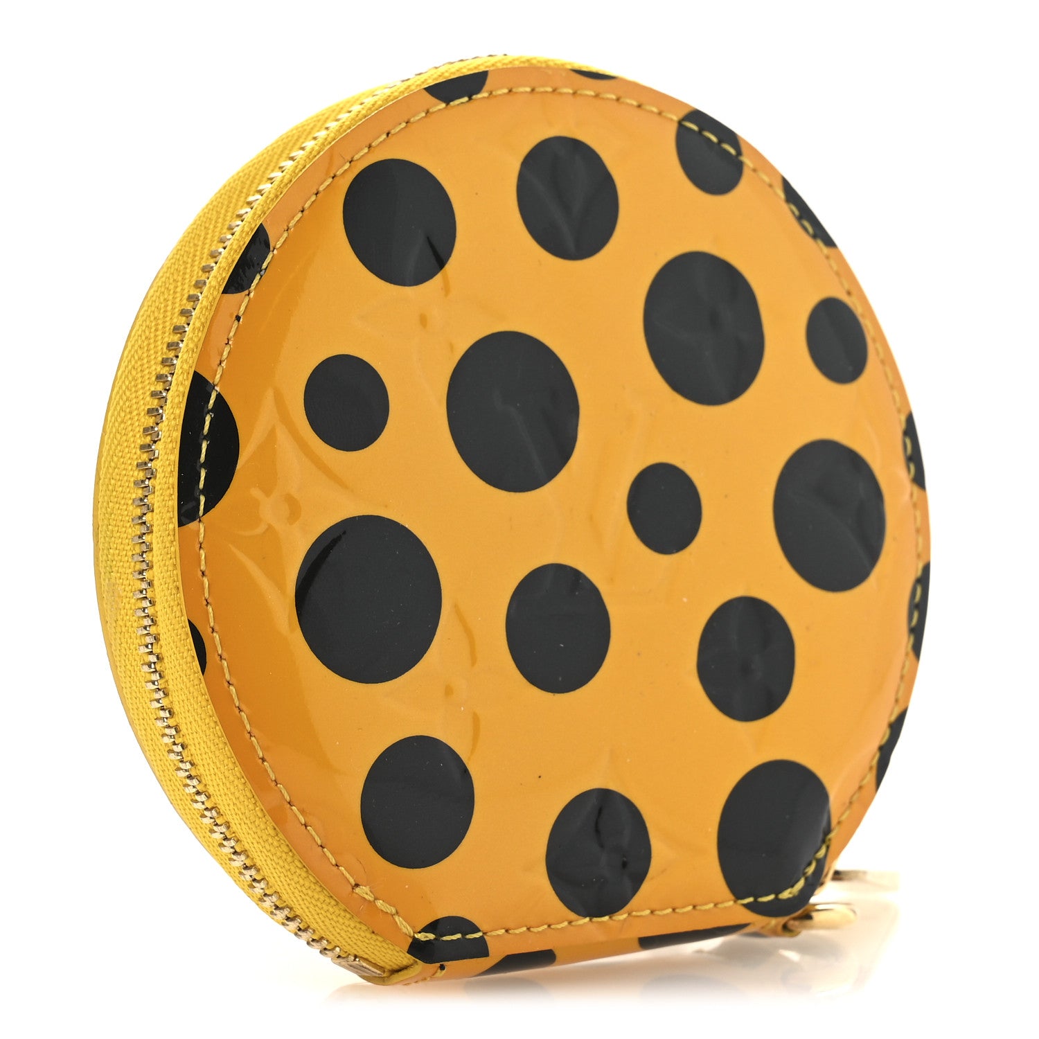 Louis Vuitton Vernis Kusama Infinity Dots Chapeau Coin Purse Yellow 3 of 7