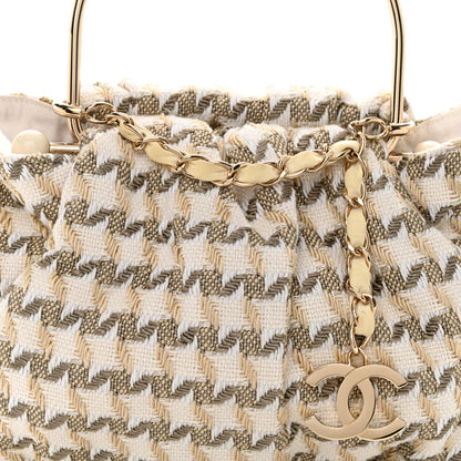 Chanel Tweed Boucle Knitting Bag Ivory 8 of 13