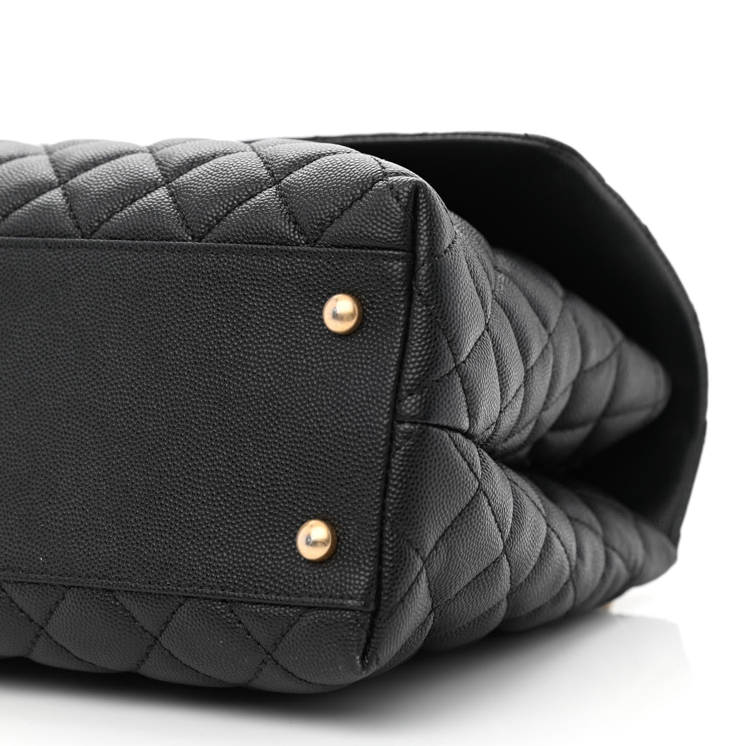 Chanel Caviar Quilted Medium Coco Handle Flap Black 9 of 10