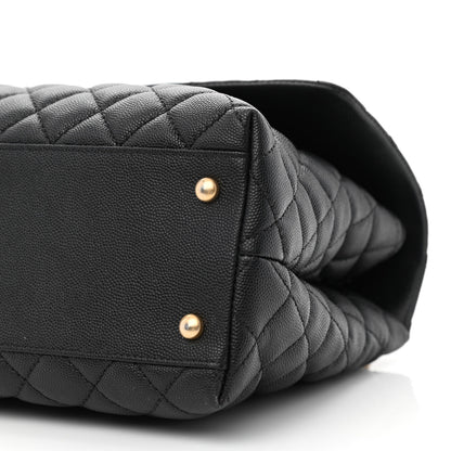 Chanel Caviar Quilted Medium Coco Handle Flap Black 9 of 10