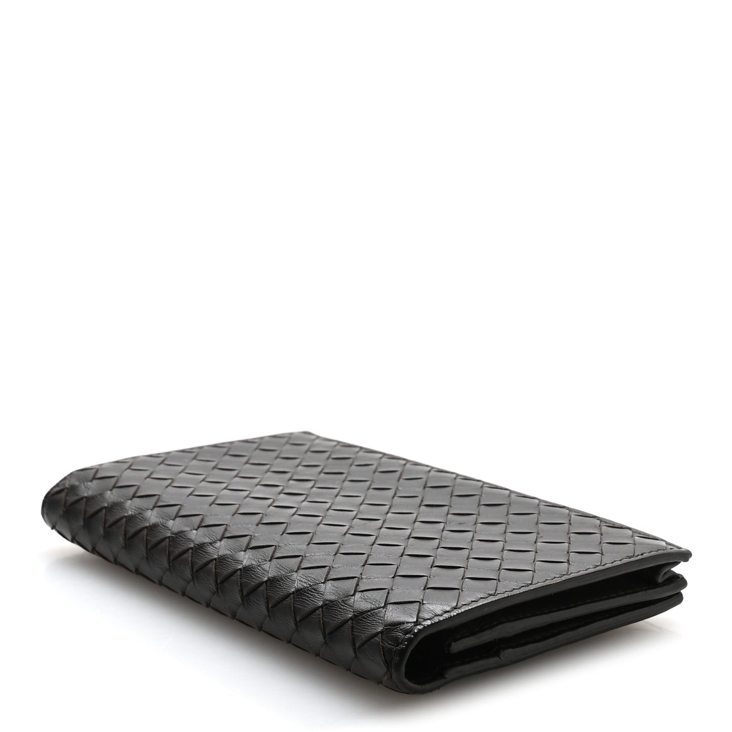 Nappa Intrecciato Continental Flap Wallet Brown
