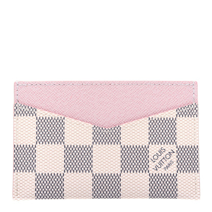 Louis Vuitton Damier Azur Daily Card Holder Rose Ballerine 1 of 9