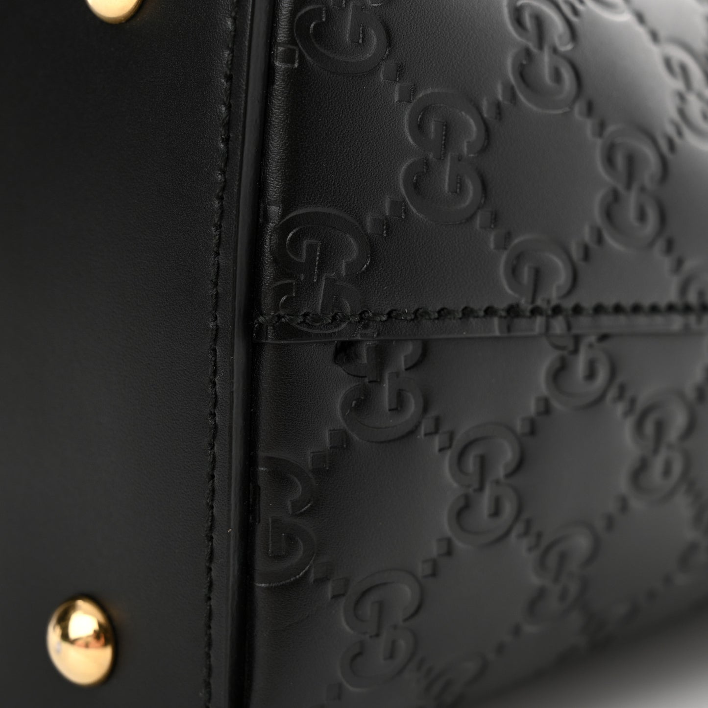 Guccissima Linea A Foldover Tote Black