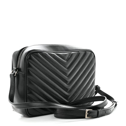 Saint Laurent Calfskin Matelasse Monogram Lou Camera Bag Black 3 of 14