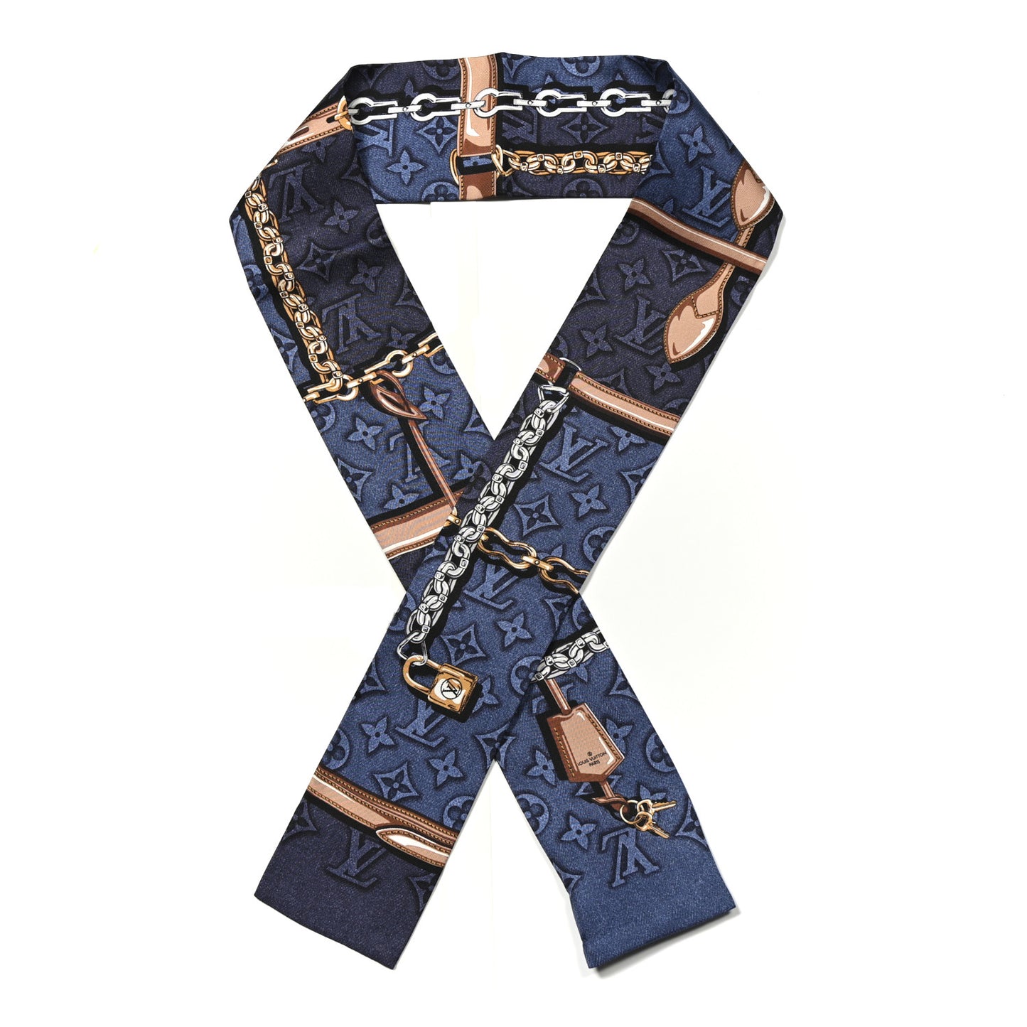 Silk Denimgram Confidential Bandeau Denim Blue