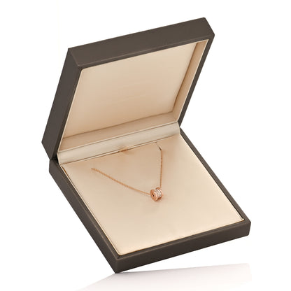 Bulgari 18K Rose Gold Diamond Small B.Zero1 Pave Pendant Necklace 5 of 5