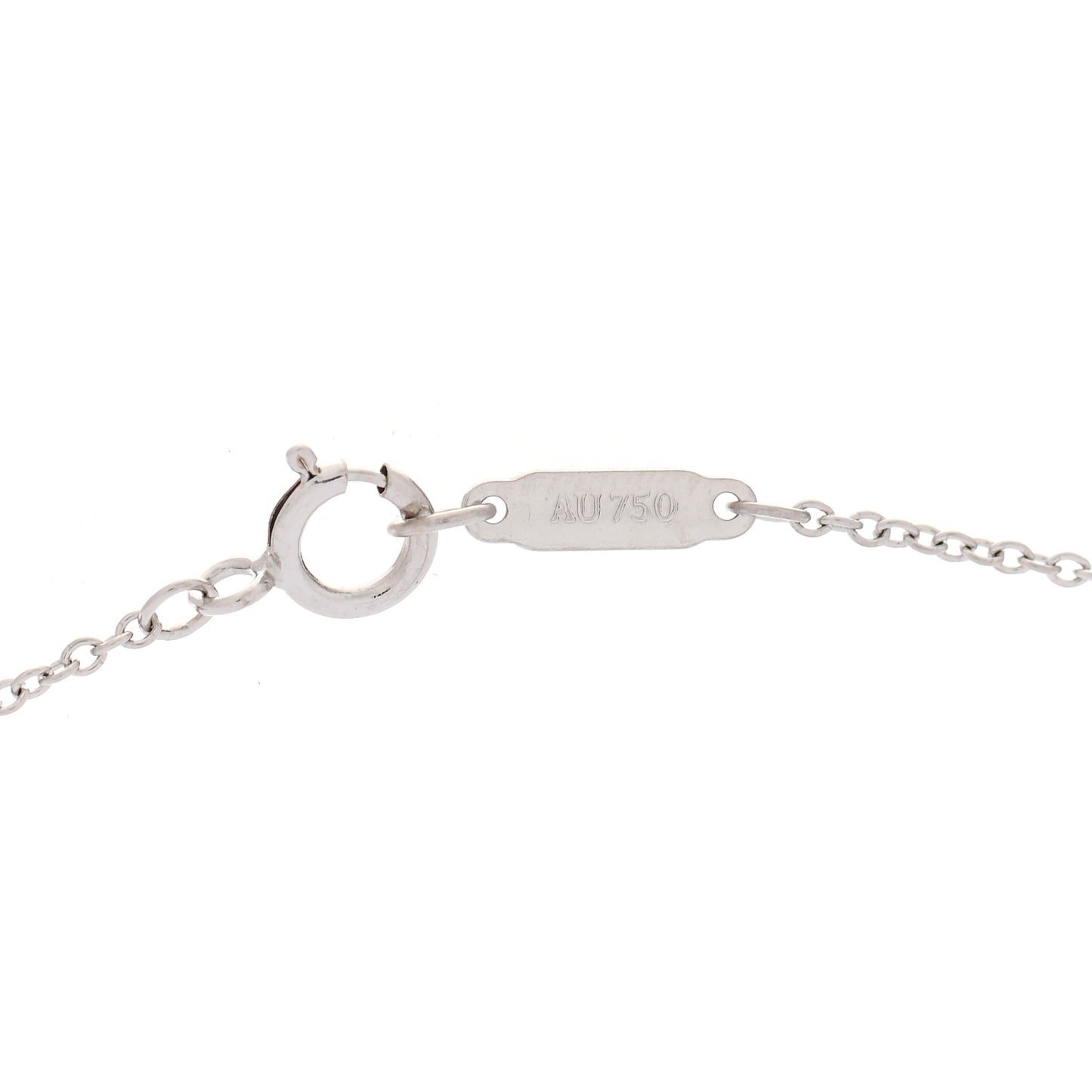 18K White Gold Diamond Small Ampersand Pendant Necklace