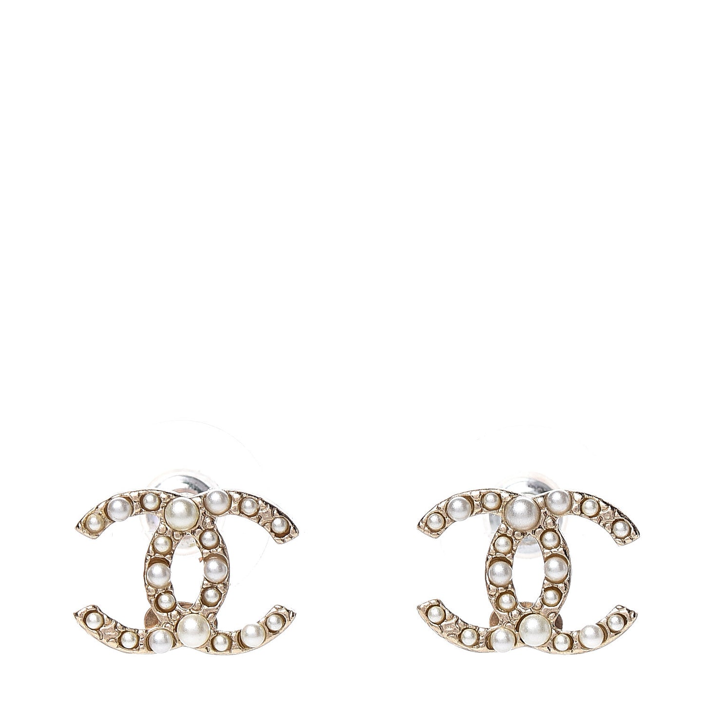 Pearl CC Earrings Gold