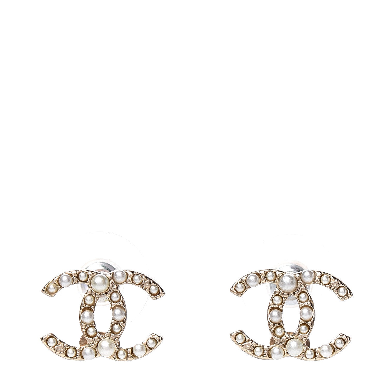 Chanel Pearl CC Earrings Gold 1 of 4