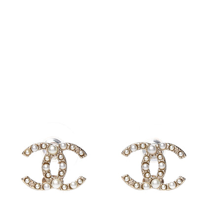 Chanel Pearl CC Earrings Gold 1 of 4