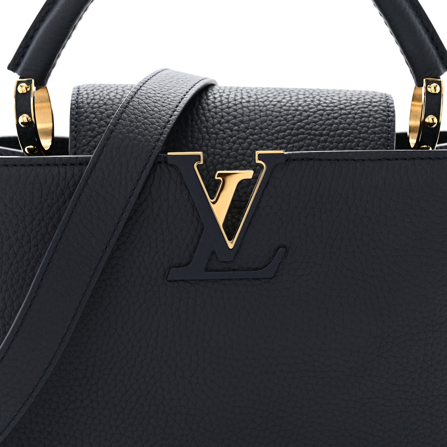 Louis Vuitton Taurillon Capucines PM Navy 7 of 10