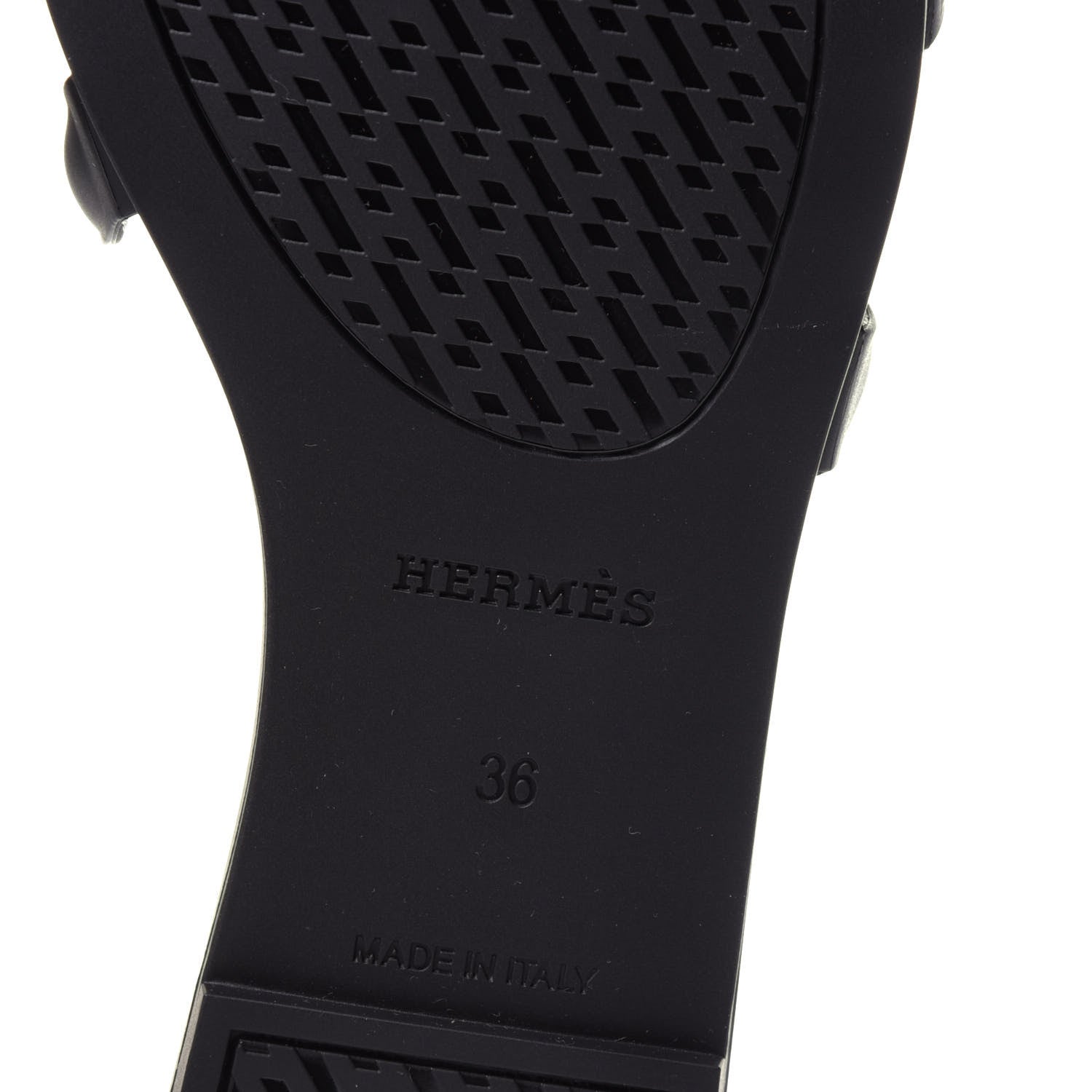 Hermes Rubber Aloha Sandals 36 Black 9 of 10