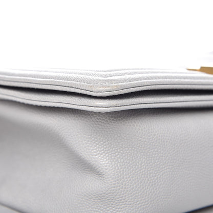 Chanel Caviar Quilted Medium Boy Flap Grey 5 of 9