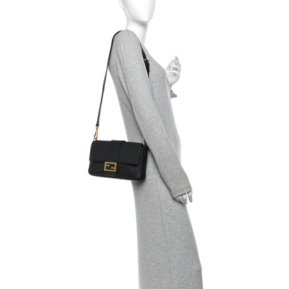 Fendi Cuoio Romano Selleria Belt Baguette Bag Black 2 of 11