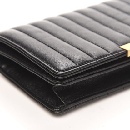 Saint Laurent Lambskin Matelasse Amalia Chain Shoulder Bag Black 8 of 9