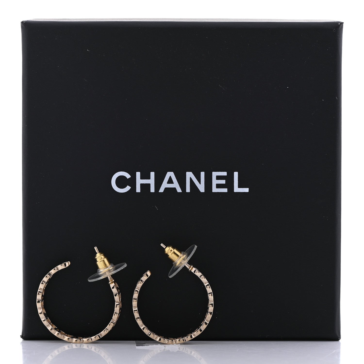 Chanel CC Hoop Earrings 5 of 5