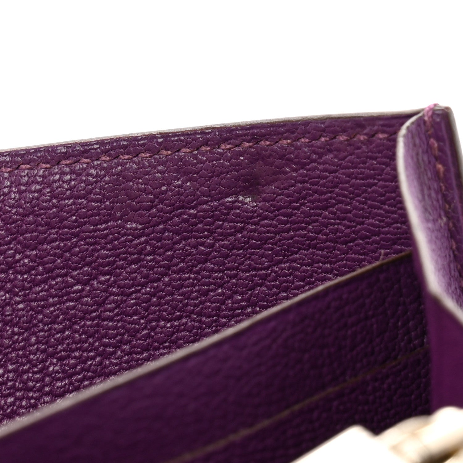 Hermes Chevre Mysore Kelly Longue Wallet Violet 8 of 11