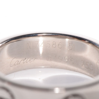 Cartier 18K White Gold 5.5mm LOVE Ring 51 5.75 3 of 4