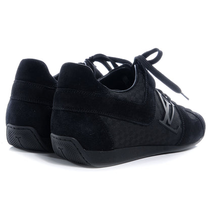 Louis Vuitton Suede Mini Damier Vibes Sneakers 6 Black 3 of 6