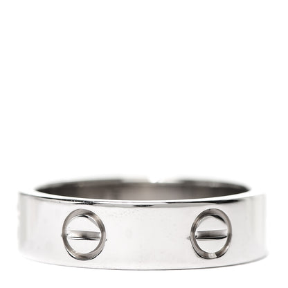 Cartier 18K White Gold 5.5mm LOVE Ring 56 7.5 3 of 4
