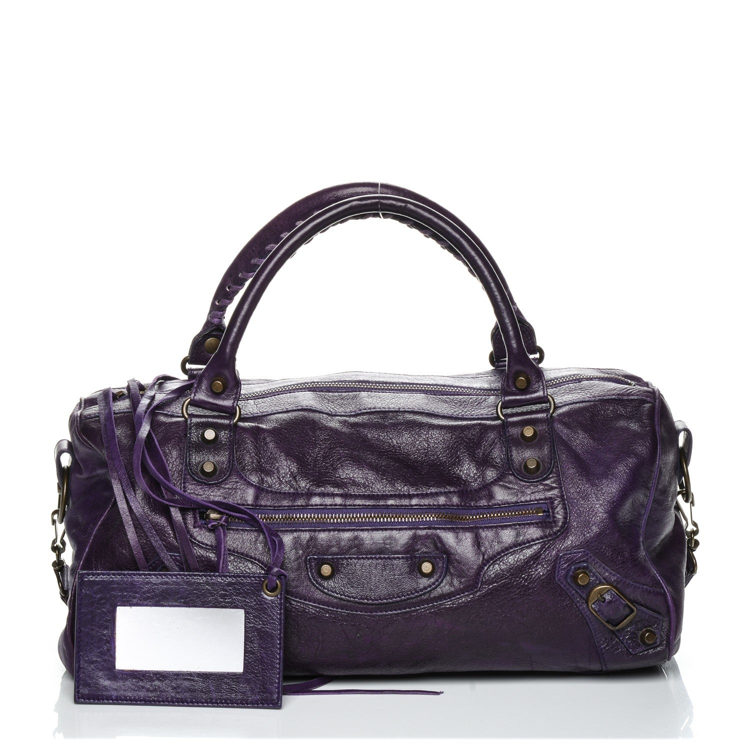 Balenciaga Chevre Classic Hardware Twiggy Eggplant 1 of 8